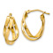 14k Yellow Gold 13/16" Twisted Hoop Earrings