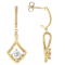 Statement Lab-Grown Diamond Dangle Earrings 0.50ctw In 14K Gold Over
Sterling Silver