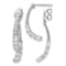Rhodium Over 14K White Gold Lab Grown Diamond Front and Back Post Dangle Earrings