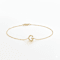 10K Yellow Gold White Diamond G Initial Bracelet for Women with
Adjustable Chain, 0.06ctw