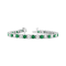 6.25ctw Emerald and Diamond Bracelet in 14k White Gold