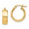 14k Yellow Gold 5/8" High Polished Hoop Earrings