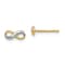 Rhodium Over 14k Yellow Gold Infinity Post Earrings