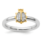 14K Yellow Gold Over Sterling Silver Stackable Expressions Ladybug
Diamond Ring 0.06ctw