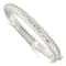 Rhodium Over Sterling Silver Polished and Diamond-cut 7.00mm Hinged Bangle