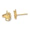 14K Yellow Gold Unicorn Cubic Zirconia Stud Earrings