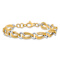 14K Two-tone Gold 10mm Polished Link Bracelet