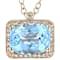 Sky Blue Topaz And White Topaz Pendant Necklace In 18K Gold Over
Sterling Silver 23.90ctw