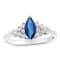 0.69ctw Sapphire and Diamond Ring in 14k White Gold