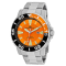 Oceanaut Men's Marletta Orange Dial, Stainless Steel Watch