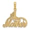 14k Yellow Gold Textured #1 Mother pendant
