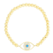 Sterling Statements 14K Yellow Gold Over Sterling Lab Turquoise and CZ
Evil Eye Stretch Bracelet