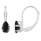 6x4mm Pear Shape Black Onyx Rhodium Over 10k White Gold Drop Earrings