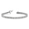 Rhodium Over 10k White Gold Illusion Setting Diamond Bracelet