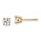 14K Yellow Gold Lab Grown Diamond 2/3ctw Certified VS/SI GH 4 Prong Earrings
