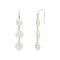 9-11mm Coin Shape White Freshwater Pearl Sterling Silver Dangle Earrings