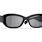 Chanel Black Frame "CC" Logo Black / Gray Polarized Lenses Sunglasses