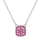 Ruby Sterling Silver Necklace, 16 Inches