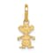 14k Yellow Gold Polished Little Girl Pendant