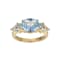 Lab Created Blue Spinel 18k Yellow Gold Over Sterling Silver March
Birthstone Ring 2.39ctw