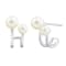 4-4.5mm and 6-6.5mm Round White Freshwater Pearl Sterling Silver Earrings