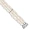 Rhodium Over Sterling Silver 6-7mm White Freshwater Cultured Pearl 3
Strand Bracelet