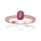 Red Ruby with Moissanite Accents 14K Rose Gold Over Sterling Silver
Solitaire Ring