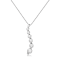 White Cubic Zirconia 14k White Gold Pendant With Chain 0.50ctw