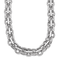Rhodium Over Sterling Silver Polished Fancy Link Necklace
