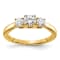 14K Yellow Gold Lab Grown Diamond SI1/SI2, G H I, 3-Stone Engagement Ring