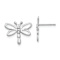 Rhodium Over 14k White Gold Children's Polished Dragonfly Stud Earrings