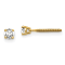 14K Yellow Gold Lab Grown Diamond 1/5ctw VS/SI GH Screw Back 4 Prong Earrings