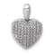 Rhodium Over 14k White Gold Diamond Heart Pendant