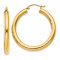 14k Yellow Gold 1 3/8" Polished Tube Hoop Earrings