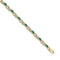 10k Yellow Gold and Rhodium Over 10k Yellow Gold Diamond and Emerald
Infinity Bracelet
