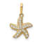 14K Yellow Gold Cubic Zirconia Starfish Pendant