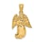 14k Yellow Gold Polished Angel Pendant