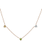 Multi-Gemstone Heart Station Necklace In 18K Rose Gold Over Sterling
Silver 2.02ctw