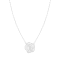 Mother of Pearl and Cubic Zirconia Rhodium Over Sterling Silver Necklace