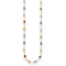14K Yellow Gold Multi-color Gemstone 18 Inch Necklace
