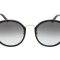 Gucci Black and Gold Tone Frame / Gray Gradient Lens Sunglasses