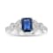 1.15ctw Sapphire and Diamond Ring in 14k White Gold