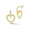 Rachel Zoe CZ Twist Open Heart Dangle Earrings in 14K Gold Over Sterling Silver