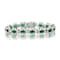 Emerald Color CZ Tennis Bracelet In Sterling Silver