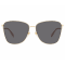 Gucci Gold Tone and Cream Frame / Gray Lens Sunglasses