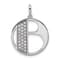 14K White Gold Gatsby Diamond Initial B Charm