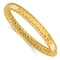 14K Yellow Gold Textured 7.8mm Bangle