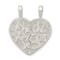 Sterling Silver Best Friend 2-piece break apart Heart Charm