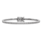 Rhodium Over Sterling Silver Polished Cubic Zirconia Tennis Bracelet