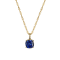 Lab Blue Sapphire And Dia Simulant 18k Yellow Gold Over Silver September
Birthstone Pendant 4.45ctw